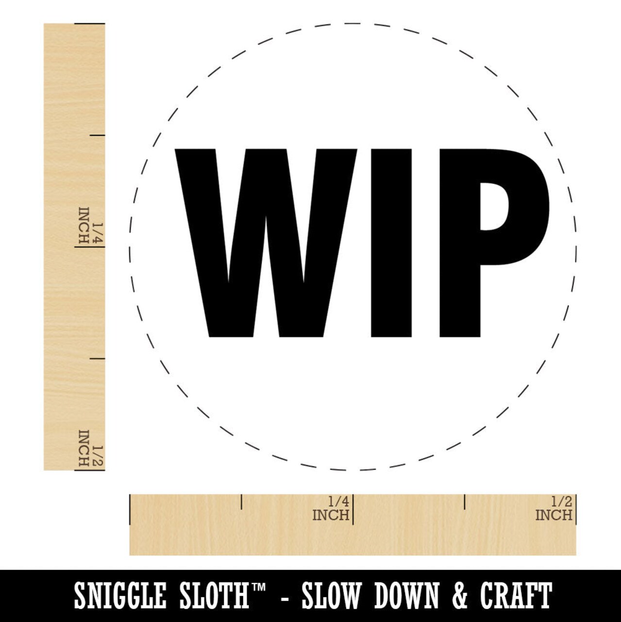 WIP Work In Progress Inventory Management Manufacturing Label Rubber Stamp
